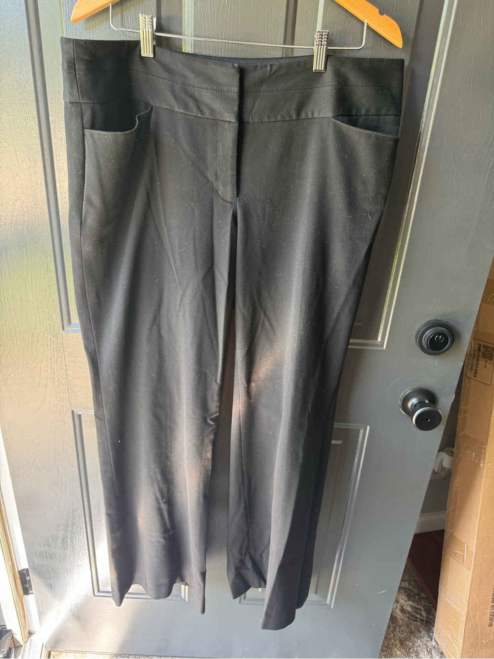 Express Black Straight-Leg Dress Editorial Trousers
